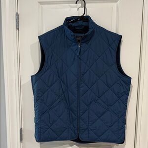 J. Crew Men's Blue Quilted Vest
